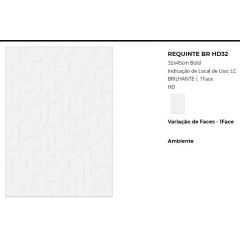 CERAMICA REQUINTE BRANCO 32X45 (2 M2)1RA